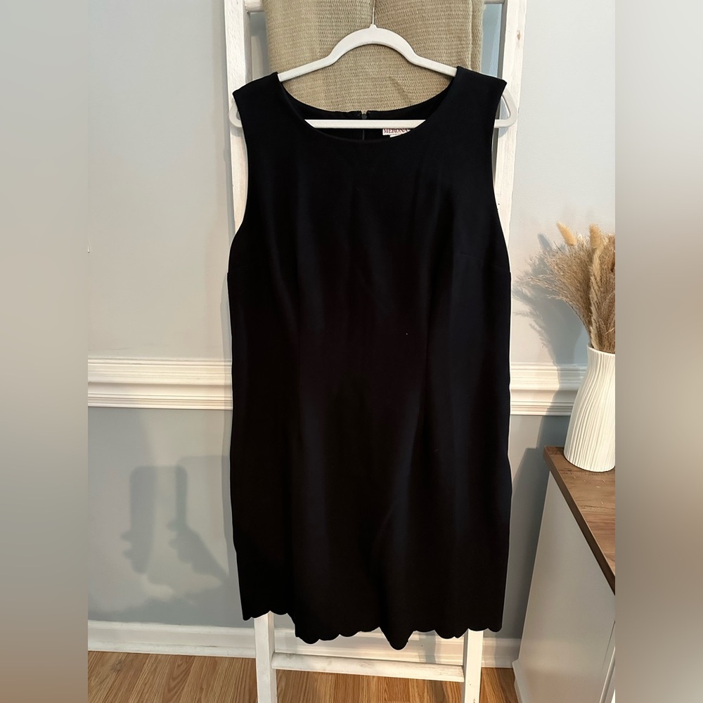 Black dress with scallop bottom